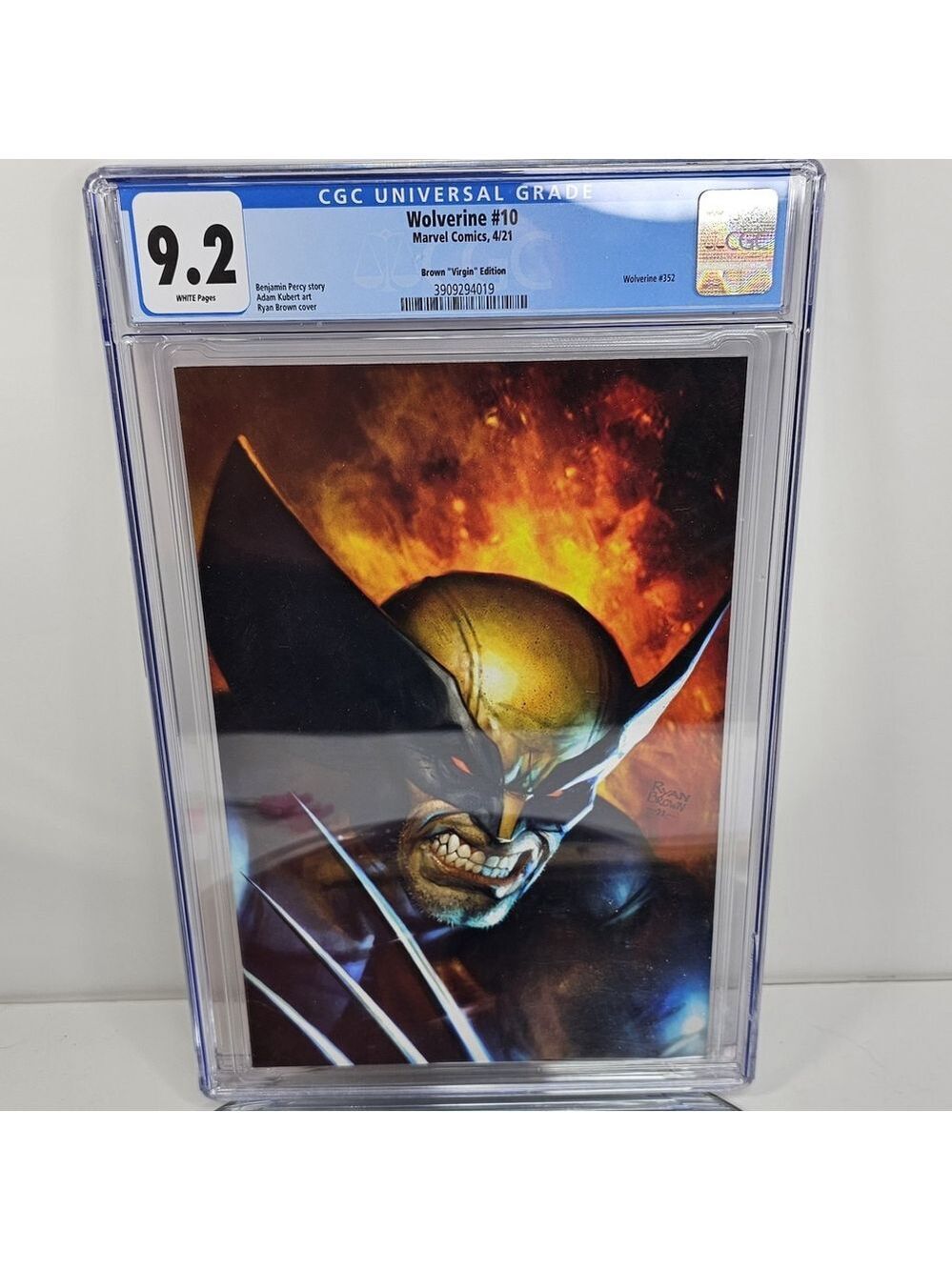 WOLVERINE #10 CGC 9.2 RYAN BROWN EXCLUSIVE VIRGIN VARIANT Marvel Comics